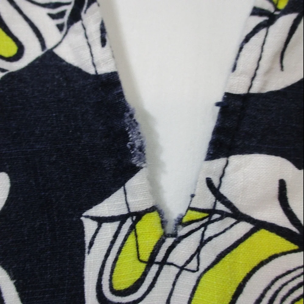 J. CREW Tropical Frond Shift Dress Size XXS - Picture 5 of 9